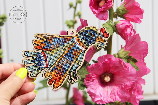 DIY Cross stitch kit on wood 