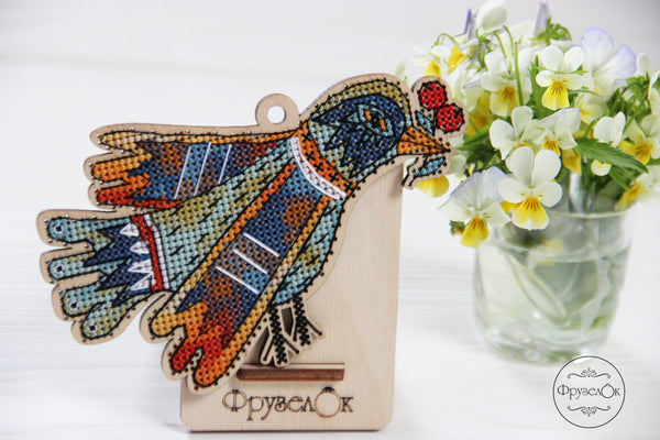 DIY Cross stitch kit on wood 