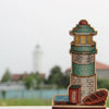 DIY Cross stitch kit on wood "Lighthouse" 5.7x3.5 in / 14.5x9.0 cm