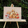 DIY Cross Stitch Kit "Pumpkin house" 11.0x8.9 in / 28.0x22.5 cm