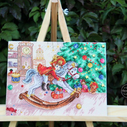 DIY Cross Stitch Kit "Nutcracker" 11.6x8.5 in / 29.5x21.5 cm