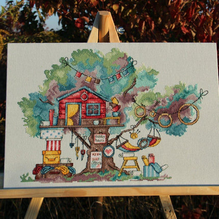 DIY Cross Stitch Kit "House of the needlewoman" 14.6x10.2 in / 37.0x26.0 cm