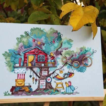 DIY Cross Stitch Kit "House of the needlewoman" 14.6x10.2 in / 37.0x26.0 cm