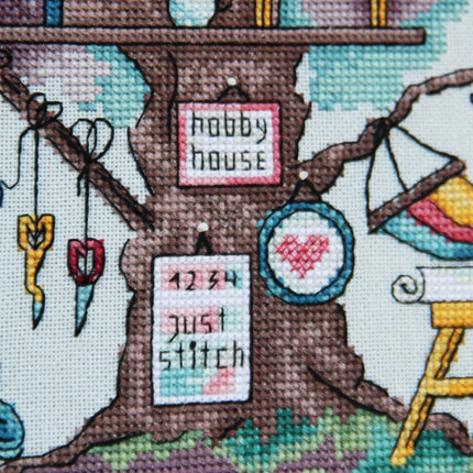 DIY Cross Stitch Kit "House of the needlewoman" 14.6x10.2 in / 37.0x26.0 cm