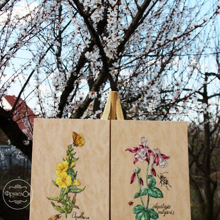 DIY Cross Stitch Kit "Oenothera" 5.9x11.8 in / 15.0x30.0 cm