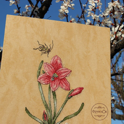 DIY Cross Stitch Kit "Zephyranthes" 5.9x11.0 in / 15.0x28.0 cm