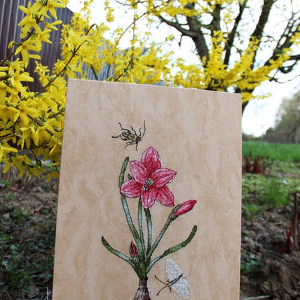 DIY Cross Stitch Kit "Zephyranthes" 5.9x11.0 in / 15.0x28.0 cm