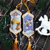 DIY Cross stitch kit on wood "St.Nicholas" 3.9x1.8 in / 10.0x4.5 cm