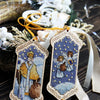 DIY Cross stitch kit on wood "St.Nicholas" 3.9x1.8 in / 10.0x4.5 cm