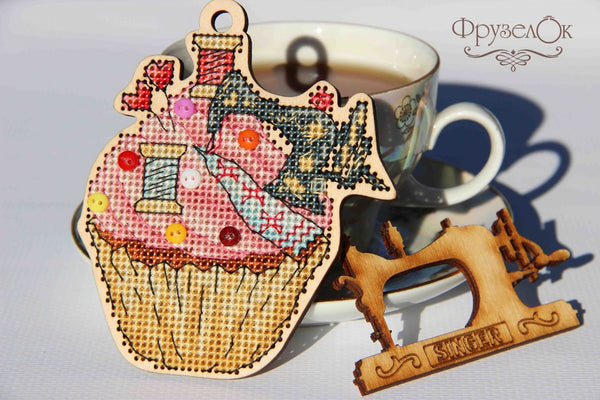 DIY Cross stitch kit on wood 