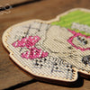 DIY Cross stitch kit on wood "Sashko" 4.5x3.1 in / 11.5x8.0 cm