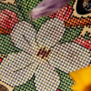 DIY Cross stitch kit on wood "Apple Blossom" 4.7x3.9 in / 11.9x10.0 cm