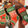 DIY Cross stitch kit on wood "Socks" 3.9x2.0 in / 10.0x5.0 cm