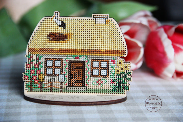 DIY Cross stitch kit on wood 