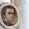 DIY Cross stitch kit on wood "Taras Shevchenko" 5.1x3.9 in / 13.0x10.0 cm