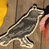 DIY Cross stitch kit on wood "Raven" 4.3x4.3 in / 11.0x11.0 cm