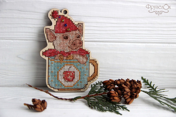 DIY Cross stitch kit on wood 