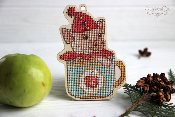 DIY Cross stitch kit on wood 