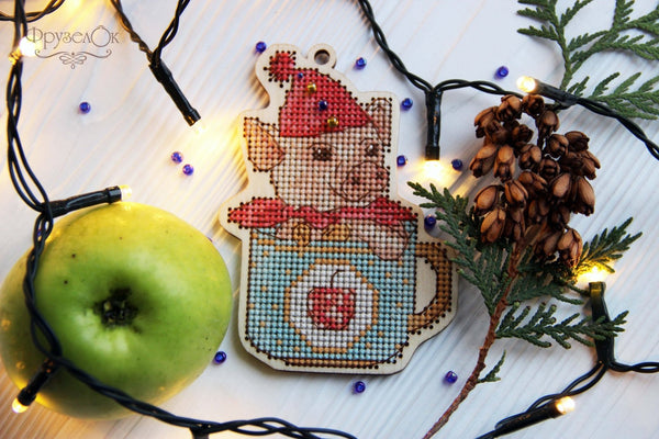 DIY Cross stitch kit on wood 