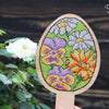 DIY Cross stitch kit on wood "Easter Egg with a stand" 3.0x3.7 in / 7.5x9.5 cm