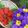 DIY Cross stitch kit on wood "Easter Egg" 3.3x4.3 in / 8.5x11.0 cm