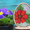 DIY Cross stitch kit on wood "Easter Egg" 3.3x4.3 in / 8.5x11.0 cm