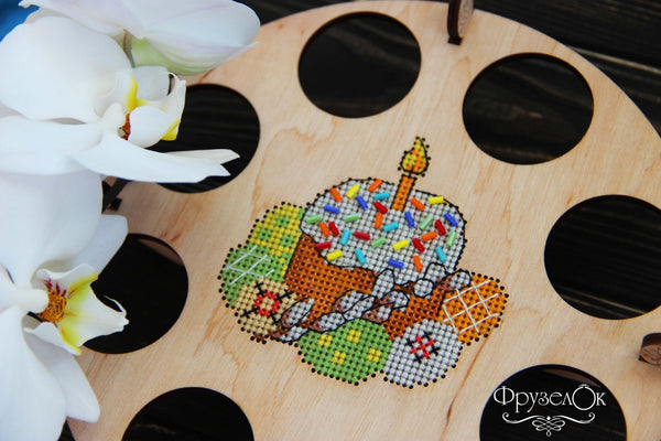 DIY Cross stitch kit on wood 