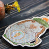 DIY Cross stitch kit on wood "Vitya" 3.1x4.7 in / 8.0x12.0 cm