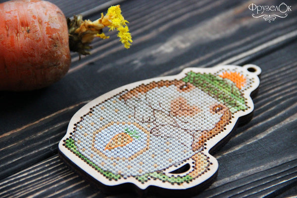 DIY Cross stitch kit on wood 