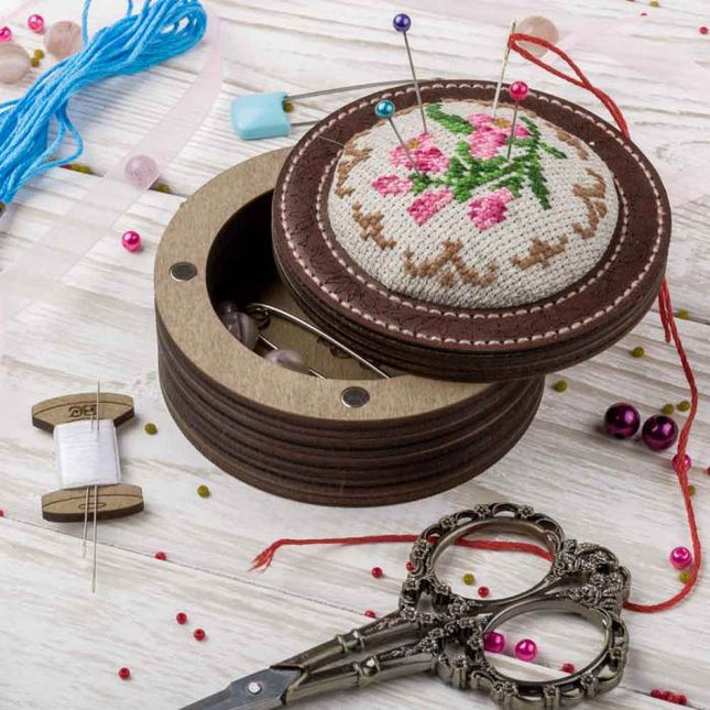 Craft kit for creating a pin cushion