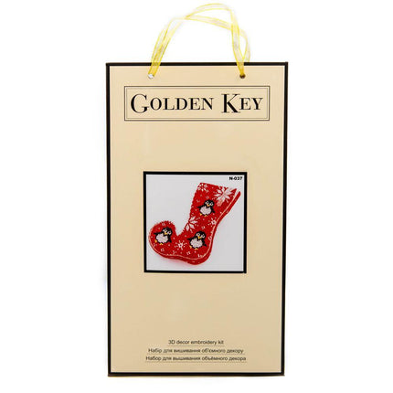 3D Christmas tree toy "Christmas Stocking", DIY Embroidery kit, Christmas decor, Christmas gifts