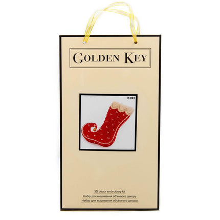 3D Christmas tree toy "Christmas Stocking", DIY Embroidery kit, Christmas decor, Christmas gifts