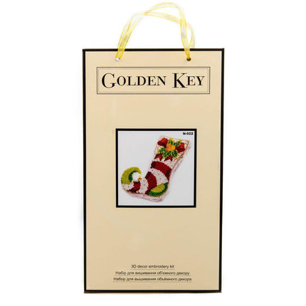 3D Christmas tree toy "Christmas Stocking", DIY Embroidery kit, Christmas decor, Christmas gifts