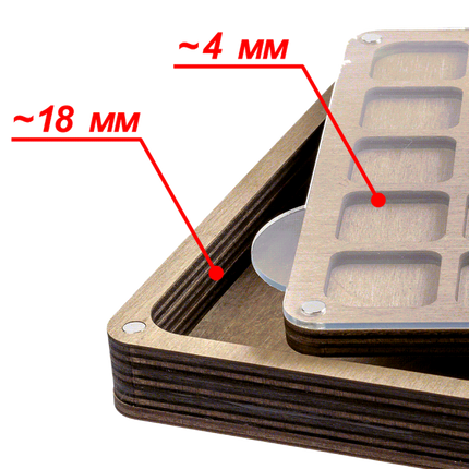 Multilayer bead organizer with transparent lid