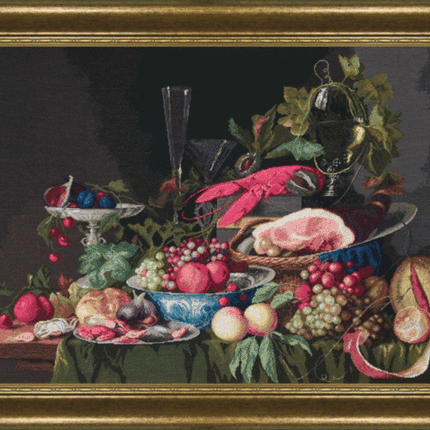 DIY Counted Cross Stitch Kit "Still life with lobster"