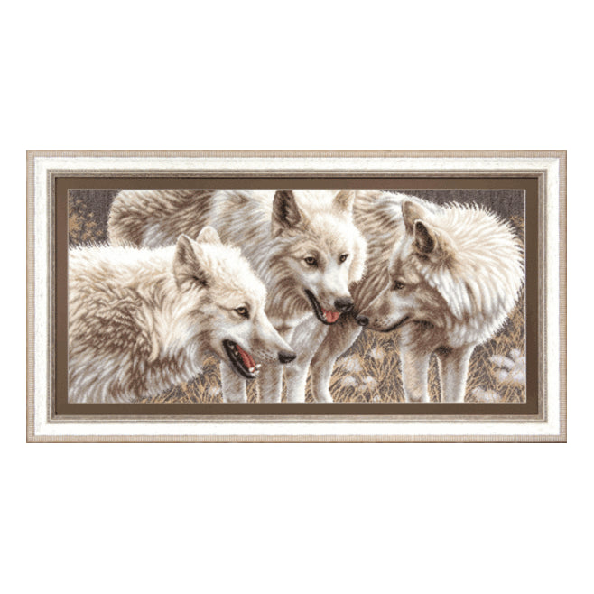 DIY Counted Cross Stitch Kit "White wolves"