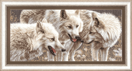 DIY Counted Cross Stitch Kit "White wolves"