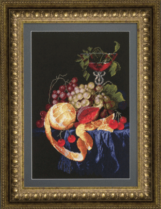 DIY Counted Cross Stitch Kit "Fruit gift with vine"