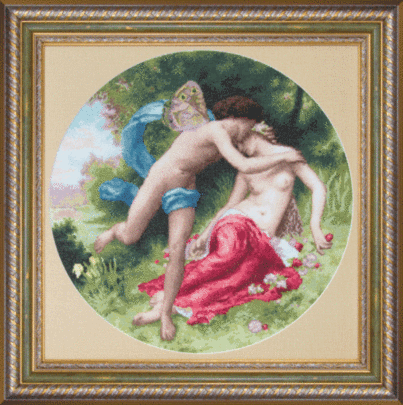 DIY Counted Cross Stitch Kit "Flora and Zephyr By William-Adolphe Bouguereau"