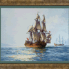 DIY Counted Cross Stitch Kit "Grand Charles in sunlit waters"