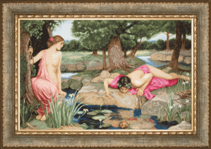 DIY Counted Cross Stitch Kit "Echo and Narcissus"