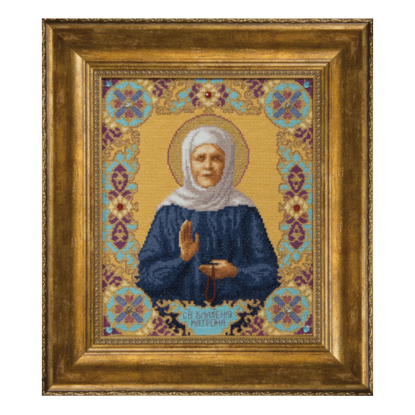 DIY Counted Cross Stitch Kit "The Icon of St. Blessed Matrona of Moscow"