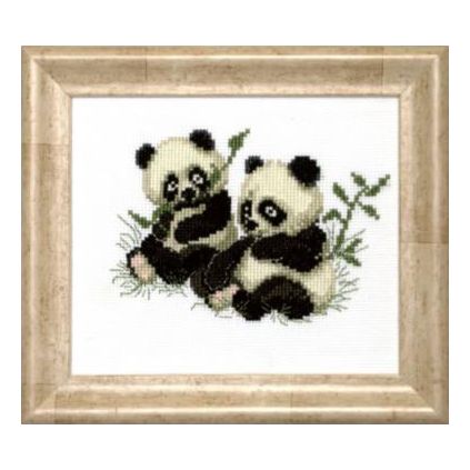 DIY Counted Cross Stitch Kit "Pandas"