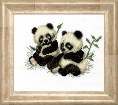 DIY Counted Cross Stitch Kit "Pandas"