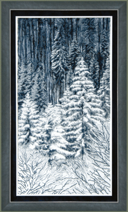 DIY Counted Cross Stitch Kit "Winter forest"