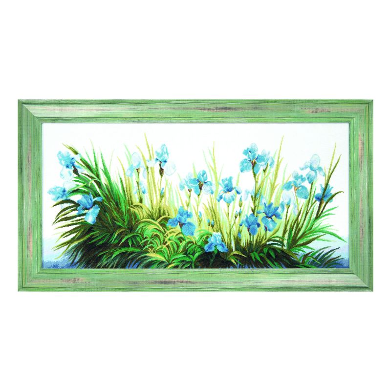 DIY Counted Cross Stitch Kit "Light blue irises"