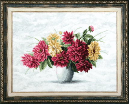 DIY Counted Cross Stitch Kit "Purple bouquet"