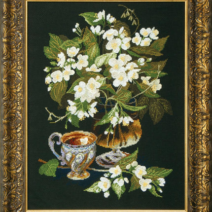 DIY Counted Cross Stitch Kit "Jasmine tea"