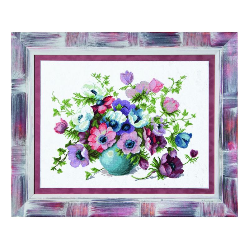 DIY Counted Cross Stitch Kit "Tenderness anemones"