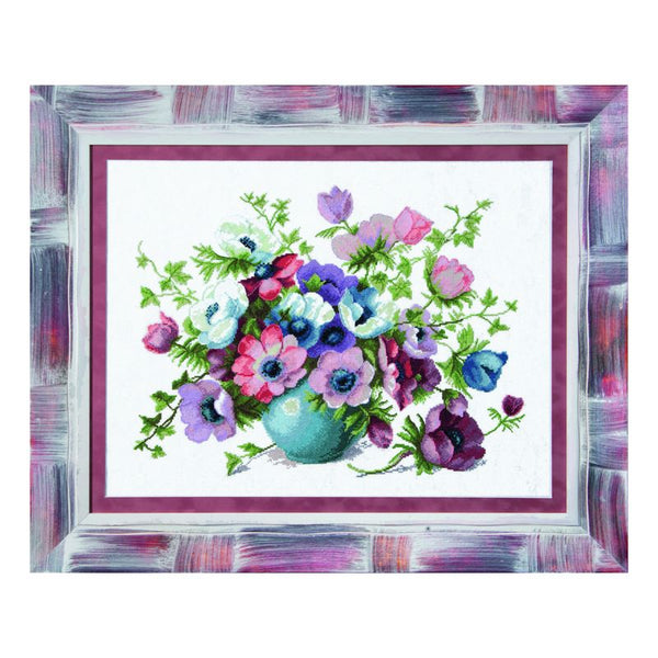 DIY Counted Cross Stitch Kit "Tenderness anemones"